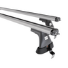 Základní nosič na střechu auta pro Volvo S60 Sedan (2010-2018) - příčný nosič - stříbrné střešní příčníky - bez montážních prvků - Hliník