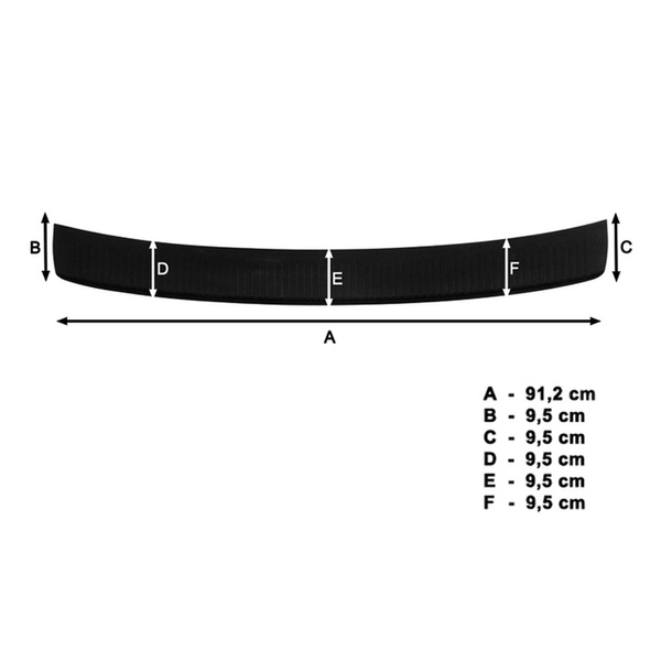Černý kryt zadního nárazníku pro Skoda Octavia III Liftback (2013-2020)