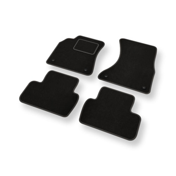 Velurové koberečky pro Seat Exeo Sedan (2008-2013) - černá