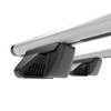 Základní nosič na střechu auta pro Ford Kuga III SUV (2020-....) - příčný nosič - stříbrné střešní příčníky - Integrované zábradlí - Hliník