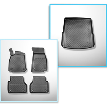 Sada rohož do zavazadlového prostoru a autokoberečky TPE na míru do: Audi A6 C8 