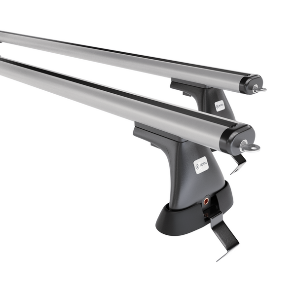 Základní nosič na střechu auta pro Skoda Octavia IV Liftback (2019-....) - příčný nosič - stříbrné střešní příčníky - bez montážních prvků - Hliník