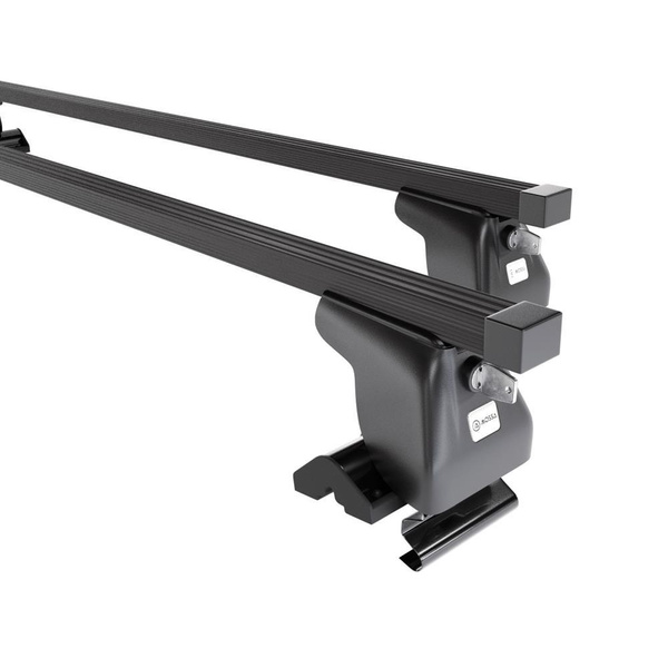 Základní nosič na střechu auta pro Nissan Terrano R20 mk II SUV (1993-2002) - příčný nosič - černé střešní příčníky - bez montážních prvků - Ocel