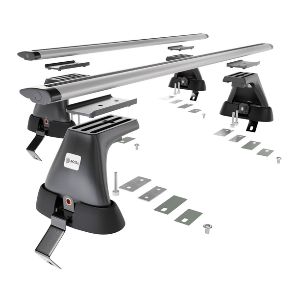 Základní nosič na střechu auta pro Opel Astra K mk V Hatchback (2016-2022) - příčný nosič - stříbrné střešní příčníky - bez montážních prvků - Hliník