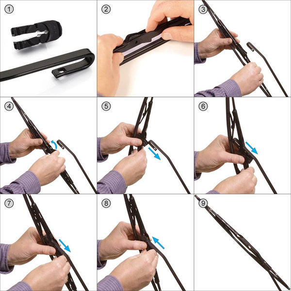 Automobilové stěrače na přední sklo pro Volkswagen Transporter T4 Van (1990-2003) - listy standard