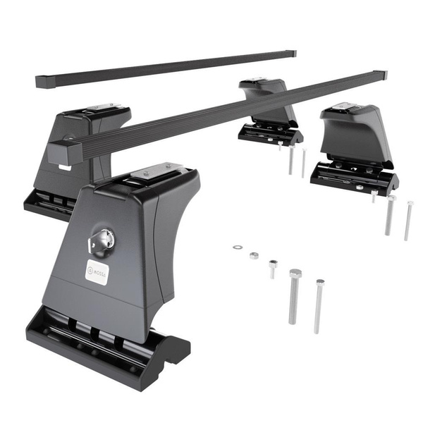 Základní nosič na střechu auta pro Subaru Impreza GH mk III Sedan (2007-2011) - příčný nosič - černé střešní příčníky - montážní body - Ocel