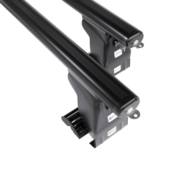 Základní nosič na střechu auta pro Hyundai Solaris Sedan (2001-2004) - příčný nosič - černé střešní příčníky - bez montážních prvků - Hliník