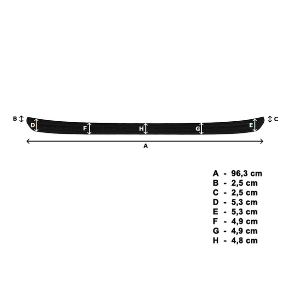 Černý kryt zadního nárazníku pro Hyundai Kona SUV (2017-2020)