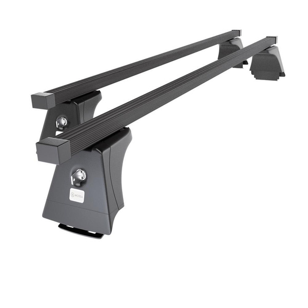 Základní nosič na střechu auta pro Toyota Avensis mk III Kombi (2009-2019) - příčný nosič - černé střešní příčníky - montážní body - Ocel