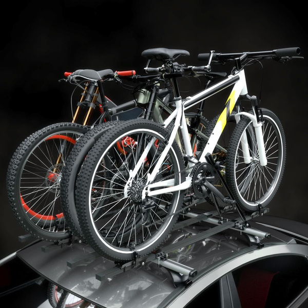 Nosič na kola na střechu auta, Univerzální ocelový držák jízdních kol - 4xM-04