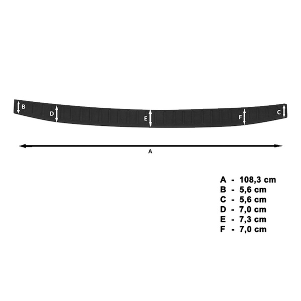 Černý kryt zadního nárazníku pro Hyundai Tucson SUV (2015-2018)