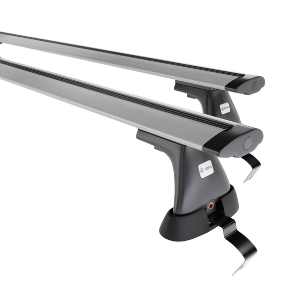 Základní nosič na střechu auta pro Fiat Grande Punto Hatchback (2005-2010) - příčný nosič - stříbrné střešní příčníky - bez montážních prvků - Hliník