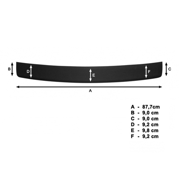 Černý kryt zadního nárazníku pro Volkswagen Passat B7 Sedan (2010-2014)