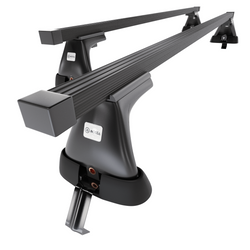 Základní nosič na střechu auta pro Alfa Romeo 166 Sedan (2004-2007) - příčný nosič - černé střešní příčníky - bez montážních prvků - Ocel