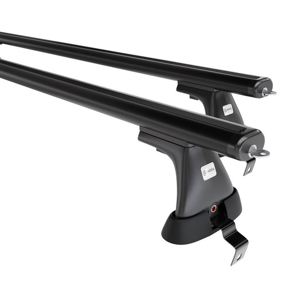 Základní nosič na střechu auta pro Volvo S60 Sedan (2010-2018) - příčný nosič - černé střešní příčníky - bez montážních prvků - Hliník