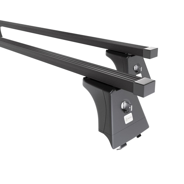 Základní nosič na střechu auta pro Hyundai i40 Kombi (2011-2018) - příčný nosič - černé střešní příčníky - Integrované zábradlí - Ocel