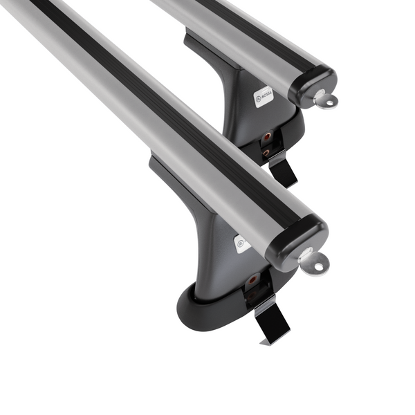 Základní nosič na střechu auta pro Opel Insignia Liftback (2009-2017) - příčný nosič - stříbrné střešní příčníky - bez montážních prvků - Hliník