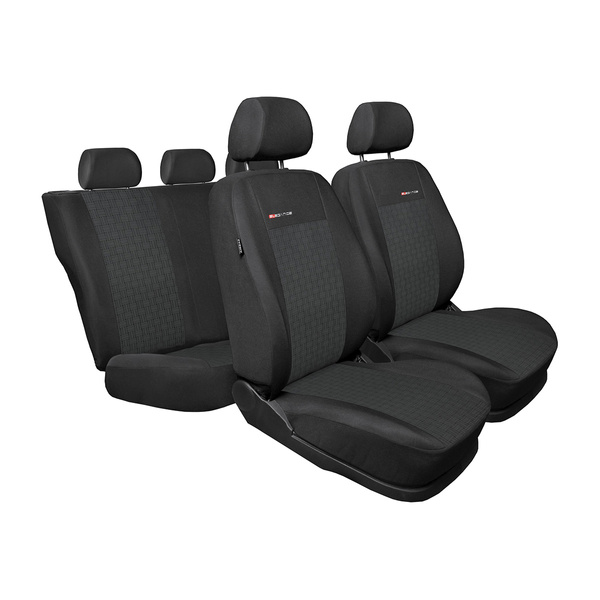 Potahy šité na míru pro Ford Focus III Hatchback, Kombi, Sedan (2011-2018) bez potahu na zadní loketní opěrku - návleky na autosedadla - E1