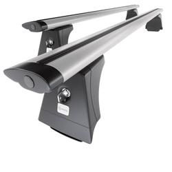 Základní nosič na střechu auta pro Toyota Avensis mk III Kombi (2009-2019) - příčný nosič - stříbrné střešní příčníky - montážní body - Hliník