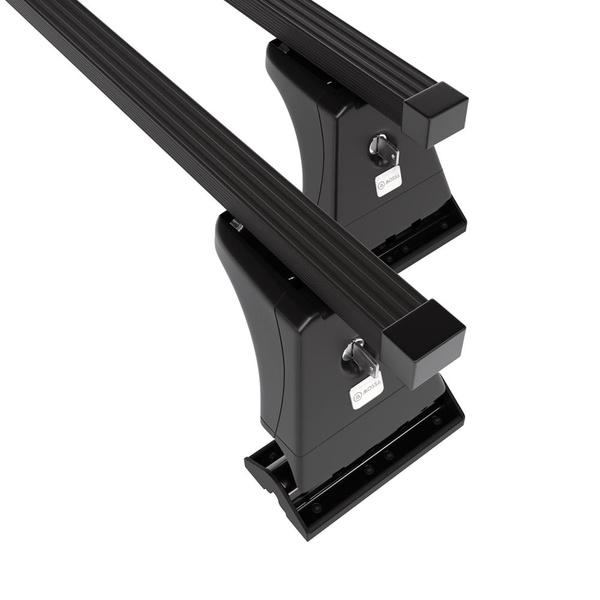 Základní nosič na střechu auta pro Citroen C3 Hatchback (2009-2016) - příčný nosič - černé střešní příčníky - montážní body - Ocel