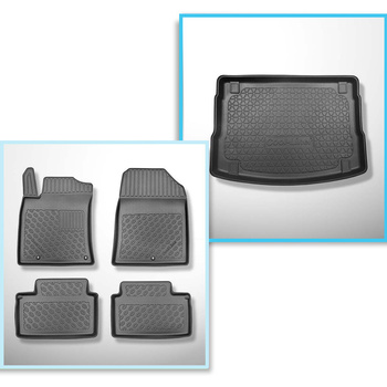 Sada rohož do zavazadlového prostoru a autokoberečky TPE PREMIUM na míru do: Kia