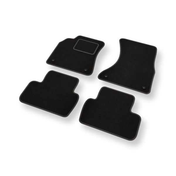 Velurové koberečky pro Seat Exeo Sedan (2008-2013) - černá