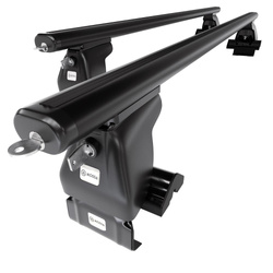 Základní nosič na střechu auta pro Mitsubishi Galant Sedan (1997-2005) - příčný nosič - černé střešní příčníky - bez montážních prvků - Hliník