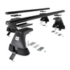 Základní nosič na střechu auta pro Skoda Fabia mk III Hatchback (2015-2021) - příčný nosič - černé střešní příčníky - bez montážních prvků - Hliník
