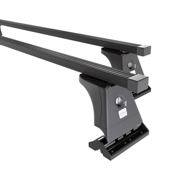 Základní nosič na střechu auta pro Volkswagen Amarok Pick-Up (2016-2021) - příčný nosič - černé střešní příčníky - montážní body - Ocel