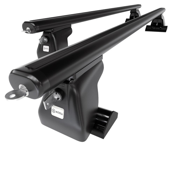 Základní nosič na střechu auta pro Peugeot Expert III Van (2016-....) - příčný nosič - černé střešní příčníky - montážní body - Hliník