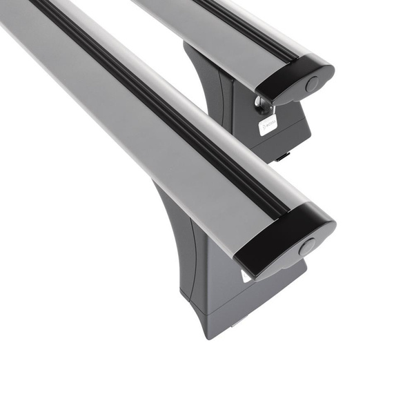 Základní nosič na střechu auta pro Renault Megane mk II Sedan (2002-2009) - příčný nosič - stříbrné střešní příčníky - montážní body - Hliník