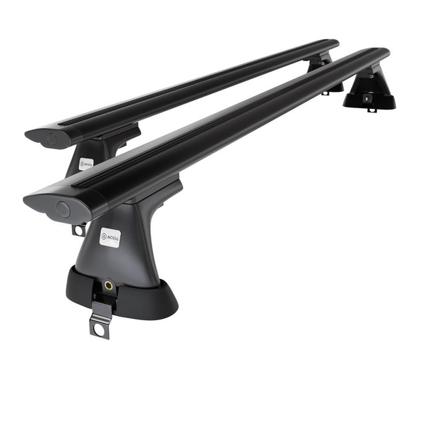Základní nosič na střechu auta pro Mercedes-Benz Třída S W220 Sedan (1999-2005) - příčný nosič - černé střešní příčníky - bez montážních prvků - Hliník