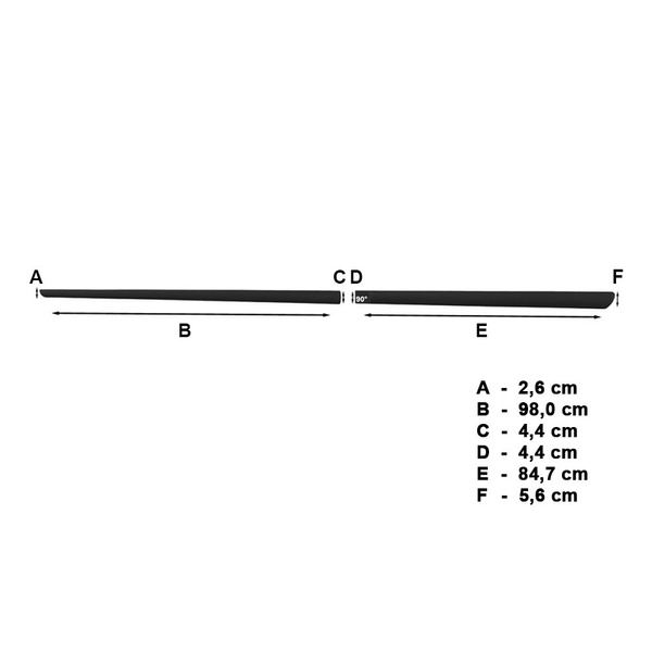 Černé boční lišty pro Opel Zafira MPV (2012-2018)