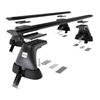Základní nosič na střechu auta pro Nissan Note mk I MPV (2005-2013) - příčný nosič - černé střešní příčníky - bez montážních prvků - Hliník
