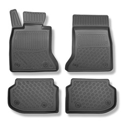 Koberčky TPE pro BMW Řada 5 F10 Sedan (03.2010-2013) - bez X-drive; vzdálenost mezi kolejnicemi předních sedadel (zezadu) 415mm