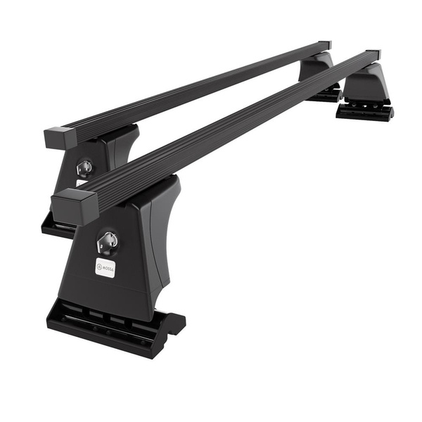 Základní nosič na střechu auta pro Citroen C3 Hatchback (2009-2016) - příčný nosič - černé střešní příčníky - montážní body - Ocel