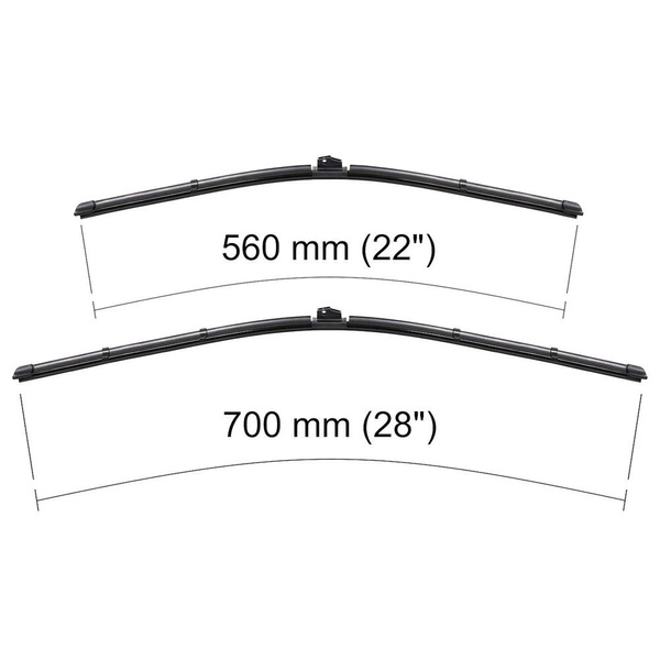 Automobilové stěrače na přední sklo pro Opel Zafira B MPV (07.2005-08.2015) - listy ploché