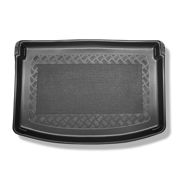 Rohož do zavazadlového prostoru pro: Mazda CX-3 SUV (06.2015-12.2021) - pro horní (také se subwooferem) a dolní (pouze bez subwooferu) úroveň pohyblivé podlahy zavazadlového prostoru