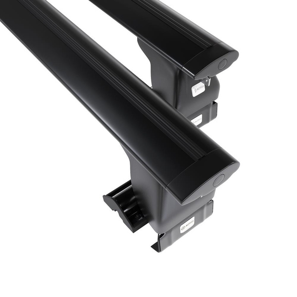 Základní nosič na střechu auta pro Kia Spectra Sedan (2004-2009) - příčný nosič - černé střešní příčníky - bez montážních prvků - Hliník