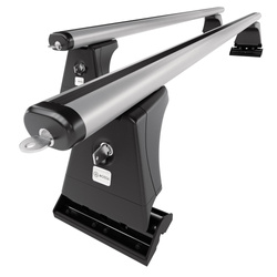 Základní nosič na střechu auta pro Citroen C3 Hatchback (2009-2016) - příčný nosič - stříbrné střešní příčníky - montážní body - Hliník