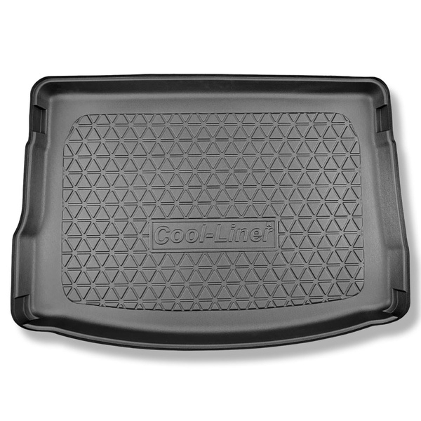 Rohož do zavazadlového prostoru pro: Seat Leon IV KL Hatchback (03.2020-....) - horní zavazadlový prostor; pohyblivá podlaha v nejvyšší poloze; také pro hybridy