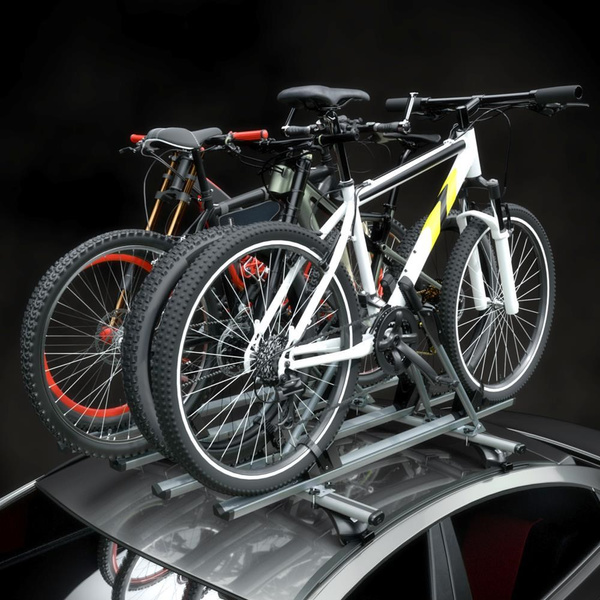 Nosič na kola na střechu auta, Univerzální hliníkový držák jízdních kol - 4xM-17