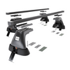 Základní nosič na střechu auta pro Alfa Romeo 166 Sedan (2004-2007) - příčný nosič - černé střešní příčníky - bez montážních prvků - Ocel
