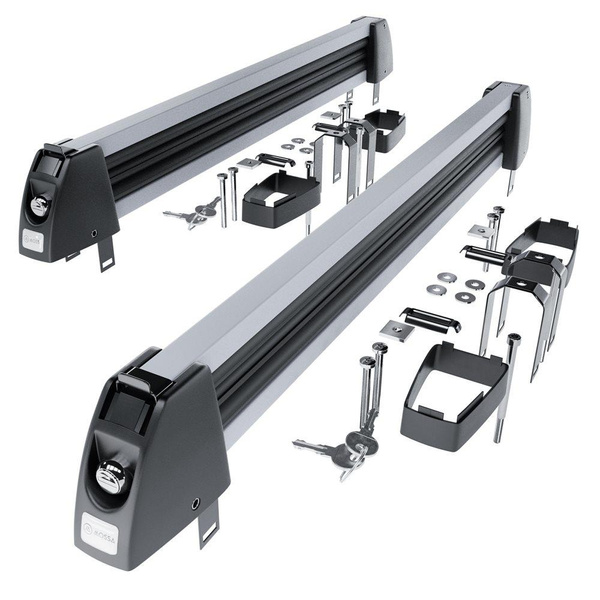 Držák lyží na střešní nosič - Ski rack M-7703s - stříbro - až 3 páry lyží nebo 2 snowboardy