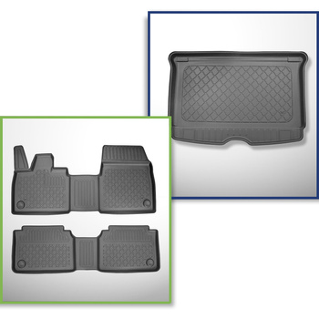 Sada rohož do zavazadlového prostoru a autokoberečky TPE na míru do: BMW i3 Hatc