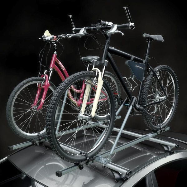 Nosič na kola na střechu auta, Univerzální hliníkový držák jízdních kol - 2xM-08