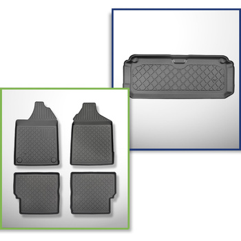 Sada rohož do zavazadlového prostoru a autokoberečky TPE na míru do: Aixam Minia