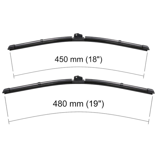 Automobilové stěrače na přední sklo pro Mini Clubman R55 Kombi (04.2012-08.2014) - listy ploché