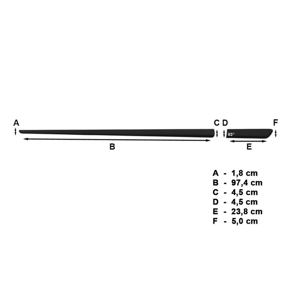 Černé boční lišty pro Fiat Punto II Hatchback (3 dveře) - (1999-2011)
