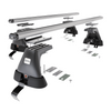 Základní nosič na střechu auta pro Volkswagen Passat B8 Sedan (2015-2023) - příčný nosič - stříbrné střešní příčníky - bez montážních prvků - Hliník